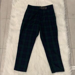 Boohoo Pants 7/8-29 Green and Black